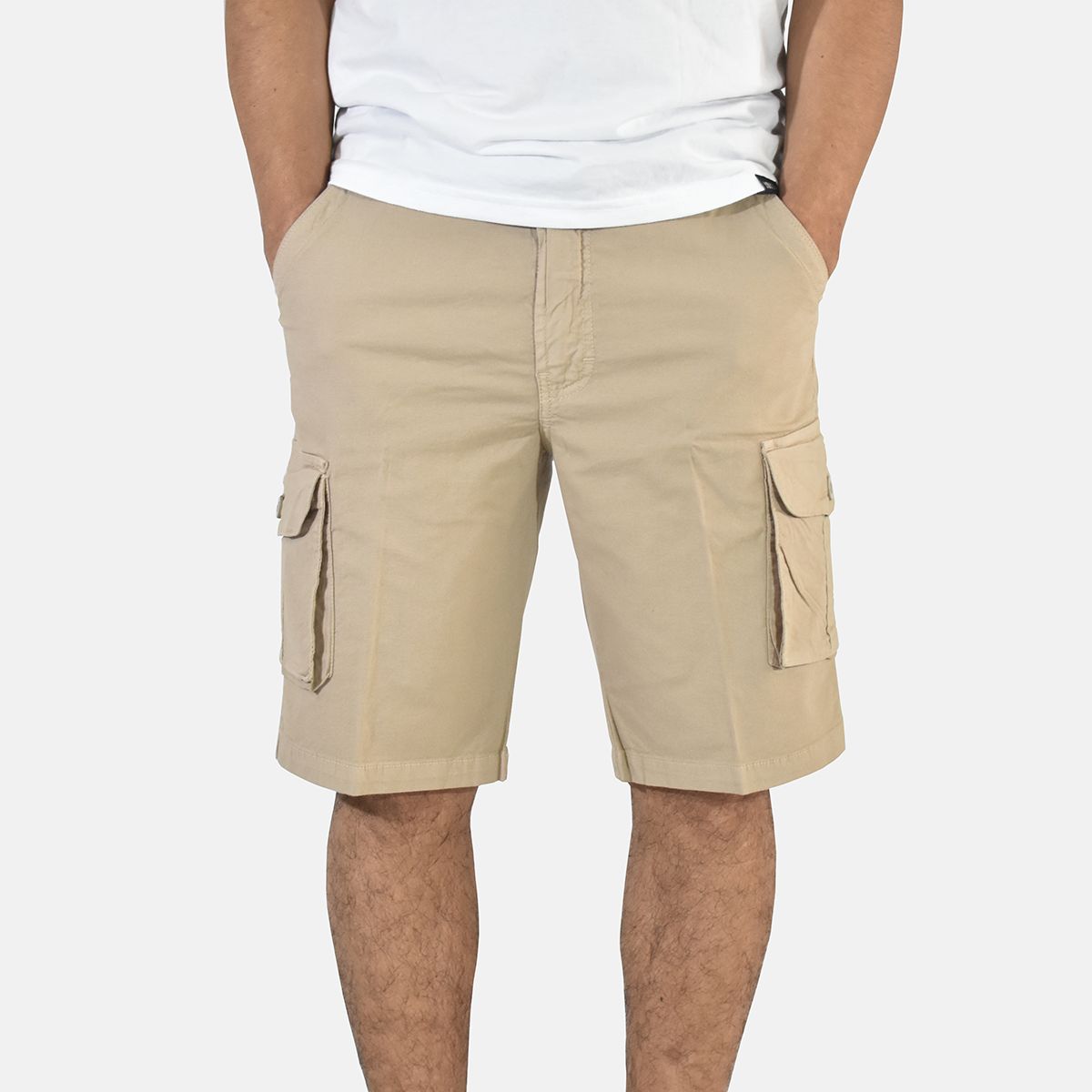 YONISTERS CLOTHING - Short Drill Cargo Casual Stretch Yonisters Clothing Beige