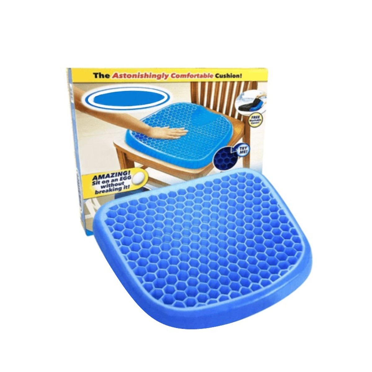 GENERICO - Cojin Gel Asiento De Silicona Lavable Portatil