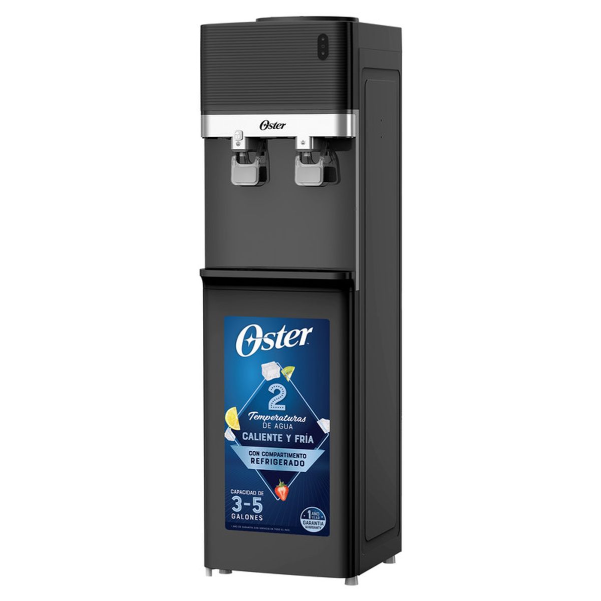 OSTER - DISPENSADOR DE AGUA OS-PWDA5502B CON COMPARTIMENTO REFRIGERADO, AGUA FRIA Y CALIENTE