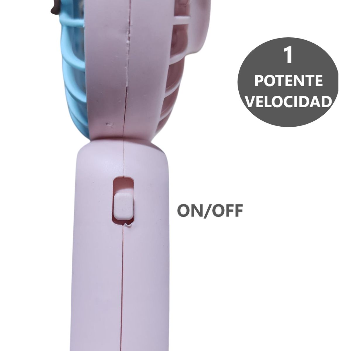 GENERICO - Potente Mini Ventilador portátil 1 velocidad - Rosa