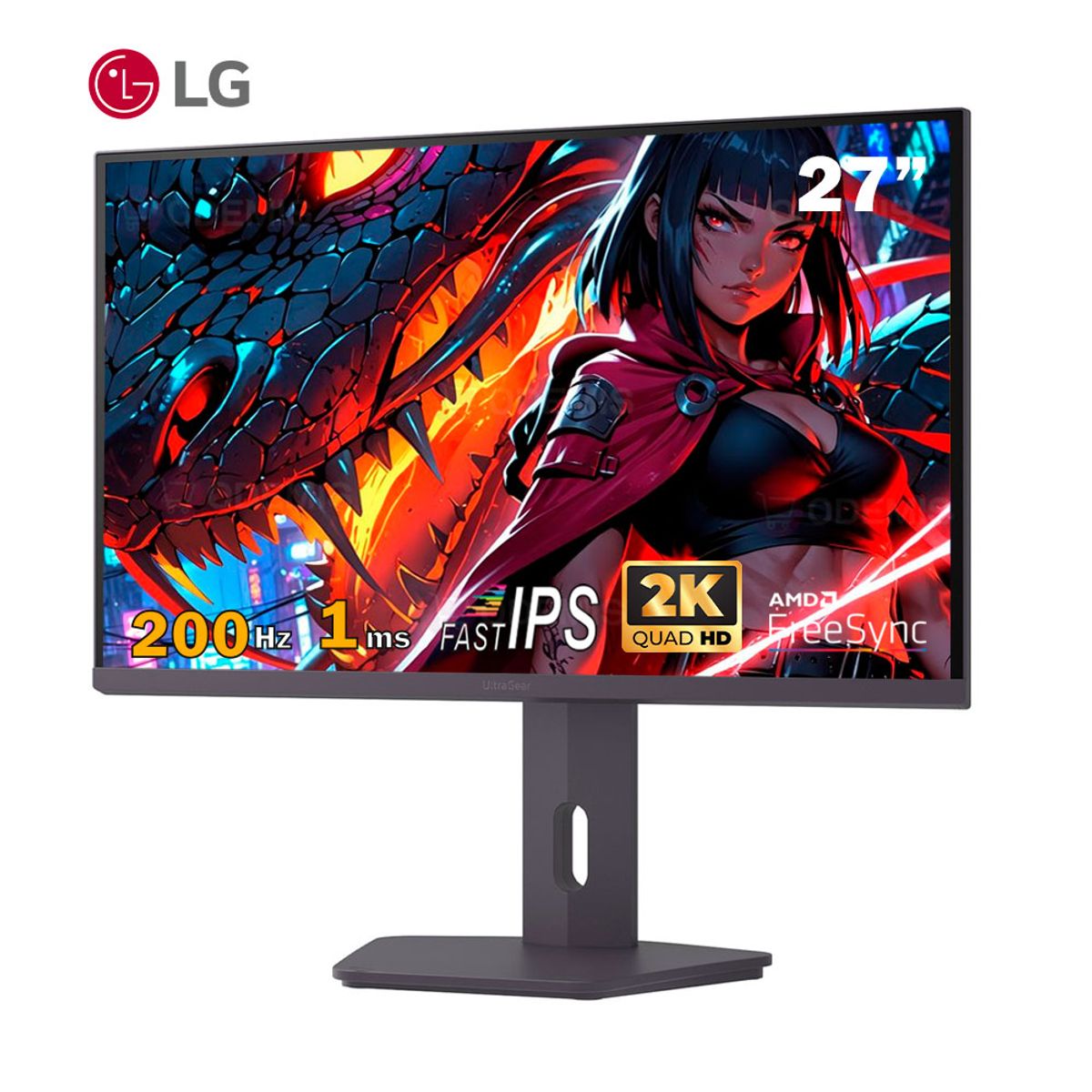 LG - MONITOR LG GAMER Ultragear G6 27G610A-B 27 IPS QHD 200Hz 1ms FreeSync Premium