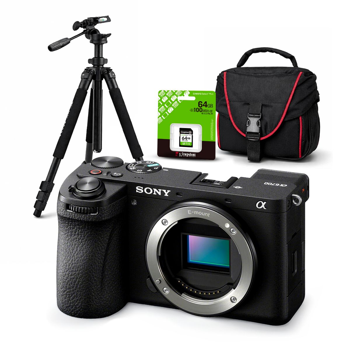 SONY - Cámara Sony Alpha a6700 Mirrorless Cuerpo Solo + Kit Deluxe