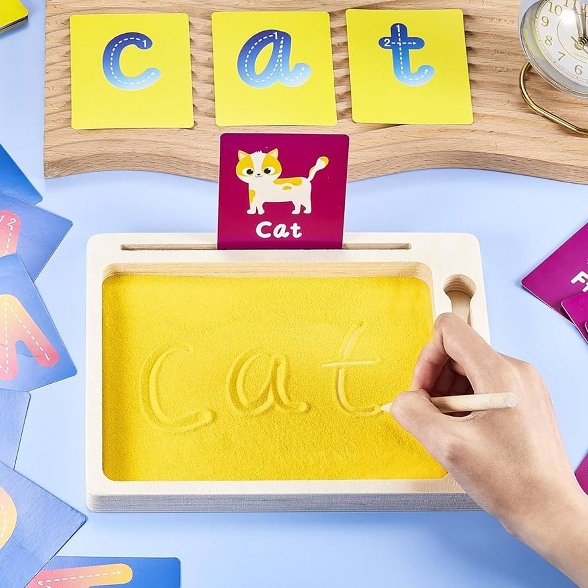 GENERICO - Bandeja de arena Montessori - Lectoescritura divertida