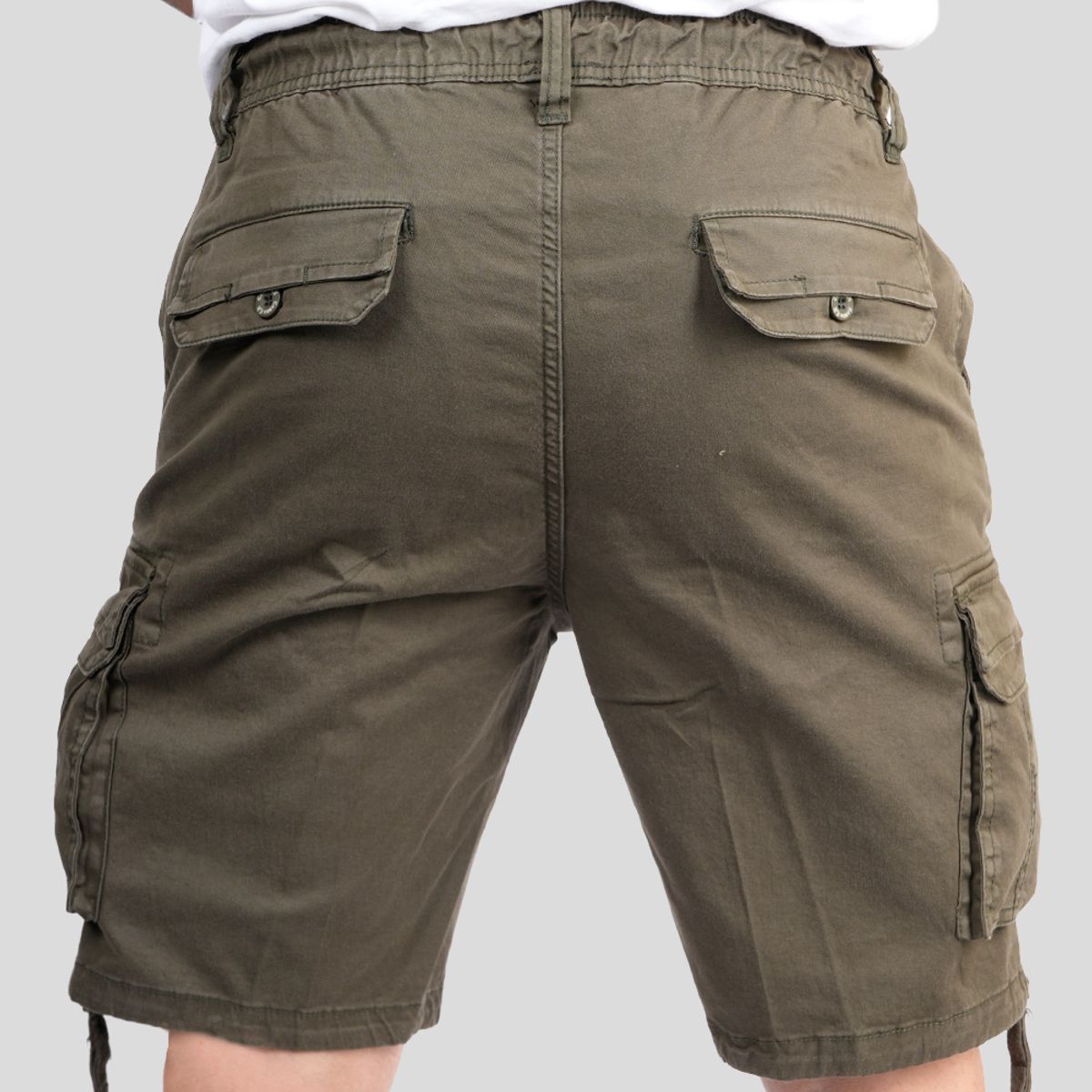 CH CASTRO SPORT - BERMUDA DRILL CARGO OLIVER 98% ALGODÓN STRECH HOMBRE