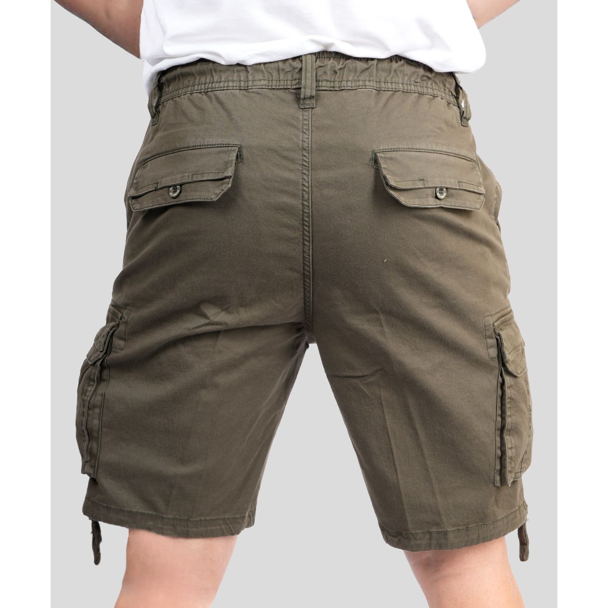 CH CASTRO SPORT - BERMUDA DRILL CARGO OLIVER 98% ALGODÓN STRECH HOMBRE