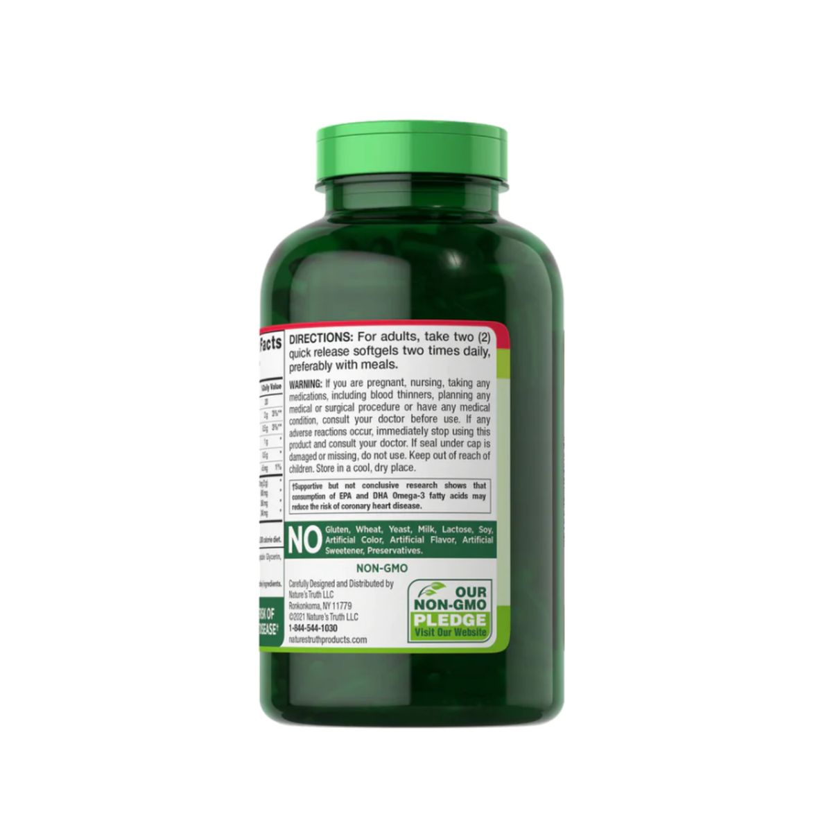 NATURE'S TRUTH - FISH OIL 2400MG OMEGA 3 LIMON - 250 SOFTGELS NATURE's TRUTH + PORTASUPLEMENTOS