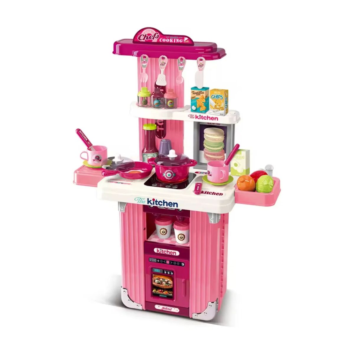 GENERICO - Set de Cocina en Maleta con Ruedas 2 en 1