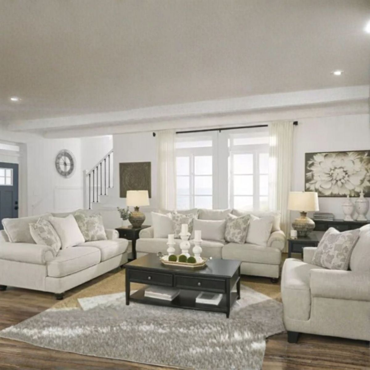 GENERICO - Juego de Sala Asanti 3-2-1 en Tela Chenille Antifluido