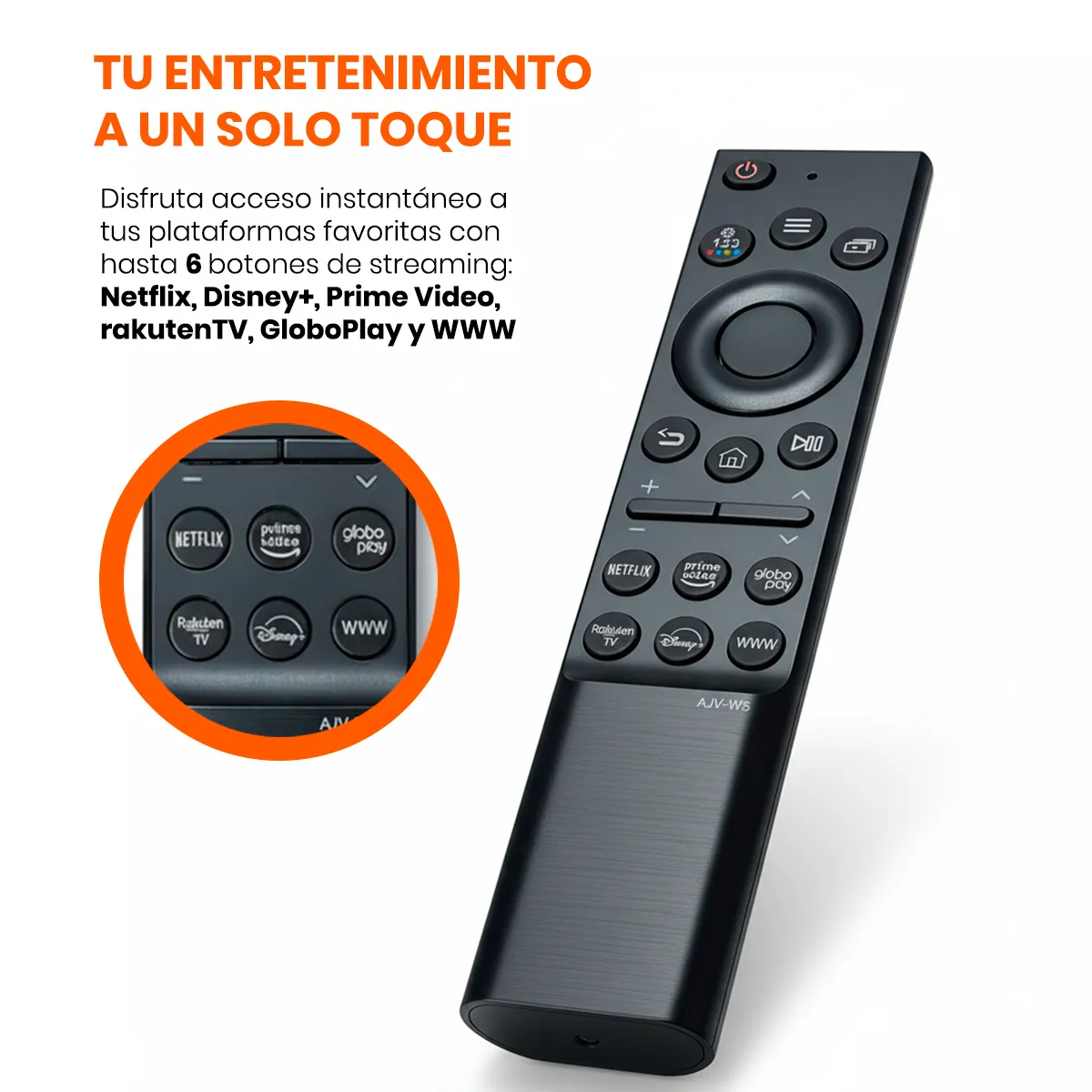 GENERICO - Control Remoto Magic para Tv Smart Samsung AJVW5