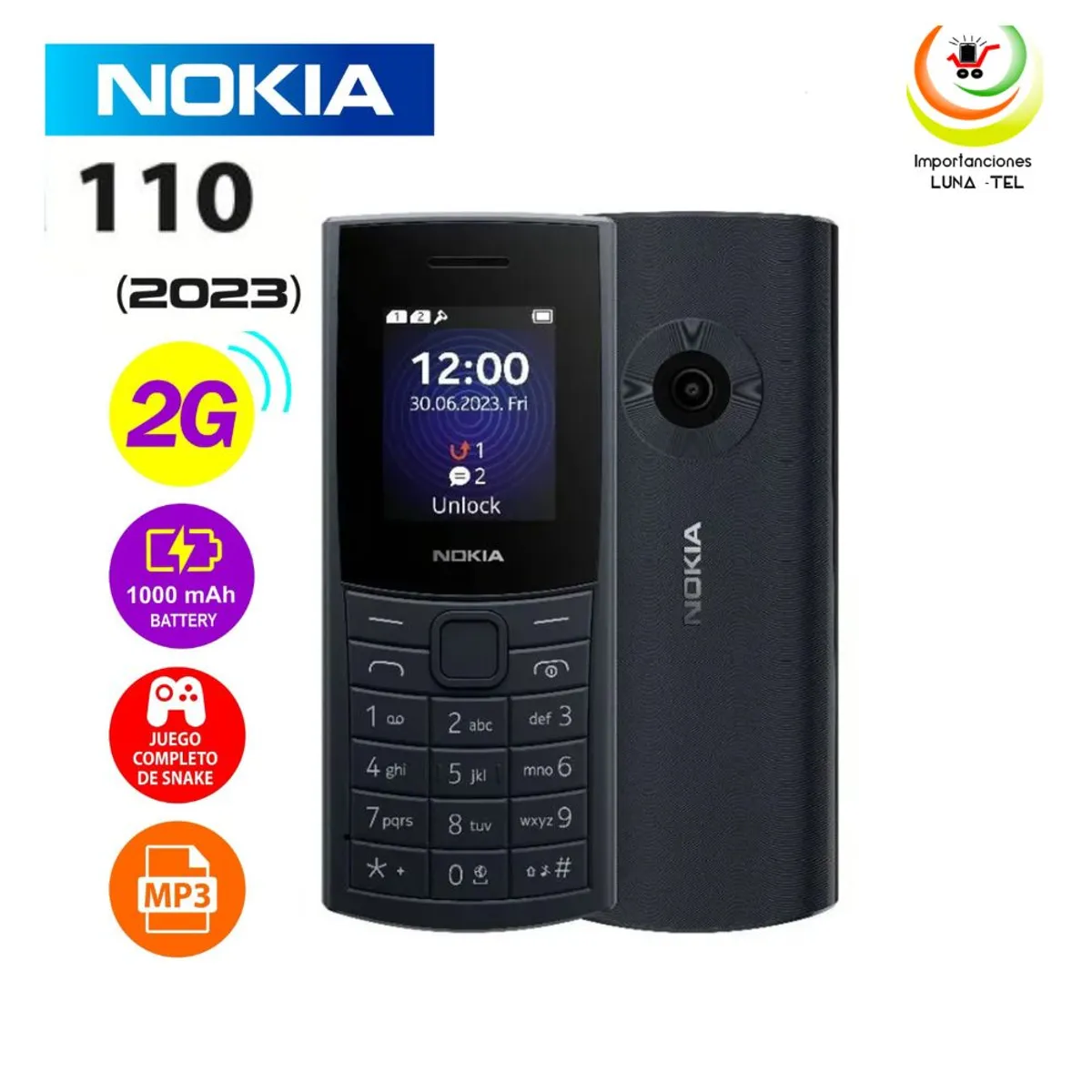 NOKIA - CELULAR BASICO NOKIA 110 2G DUAL SIM -NEGRO