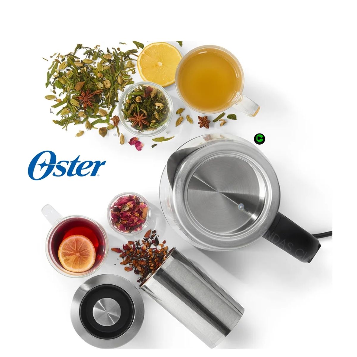 OSTER - Hervidor Oster Eléctrico de Vidrio BVSTKT8990