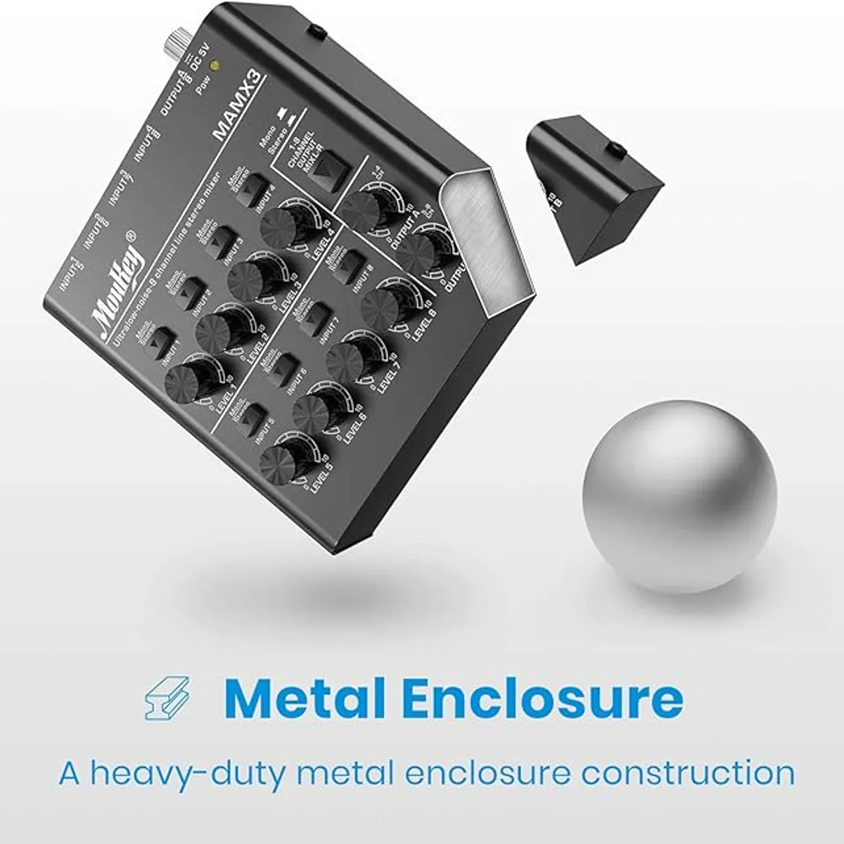 DONNER - Moukey MAMX3 Mezclador de línea de bajo ruido