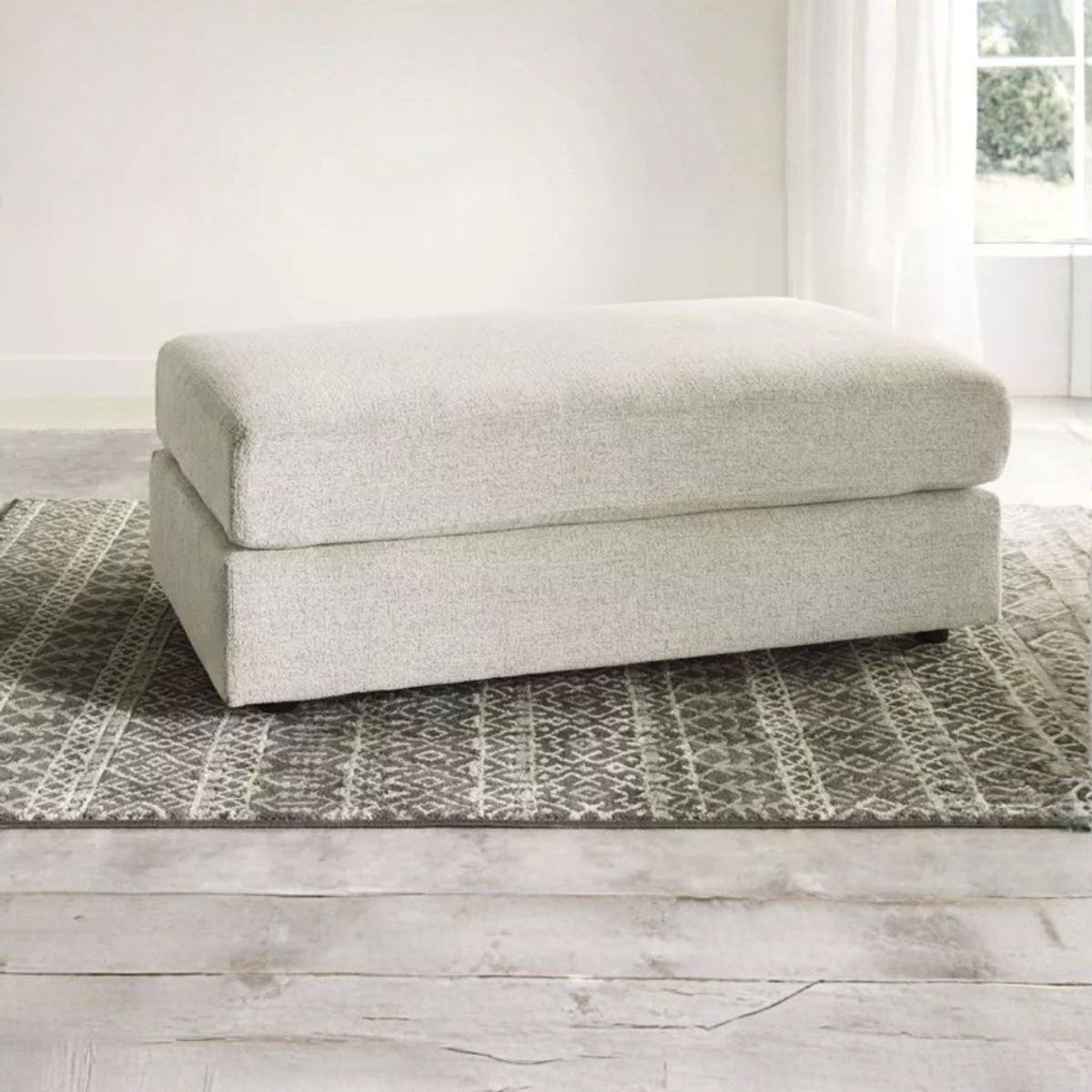 GENERICO - Juego de Sala Sole 3-2-1 con Banqueta en Tela Chenille