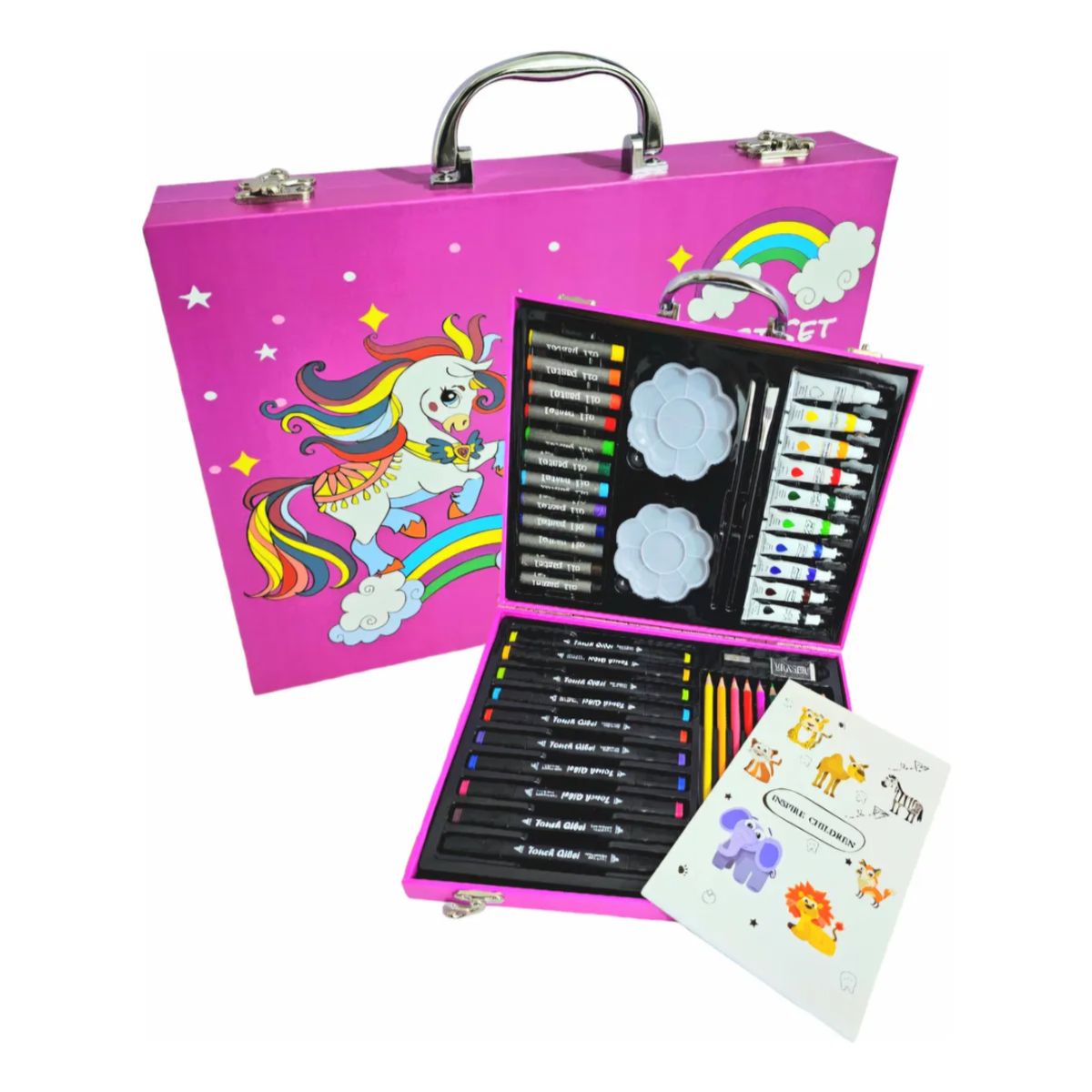 INSPIRA MARKET - Set de Arte Set lápices de Colores Acuarelas 68 pzs