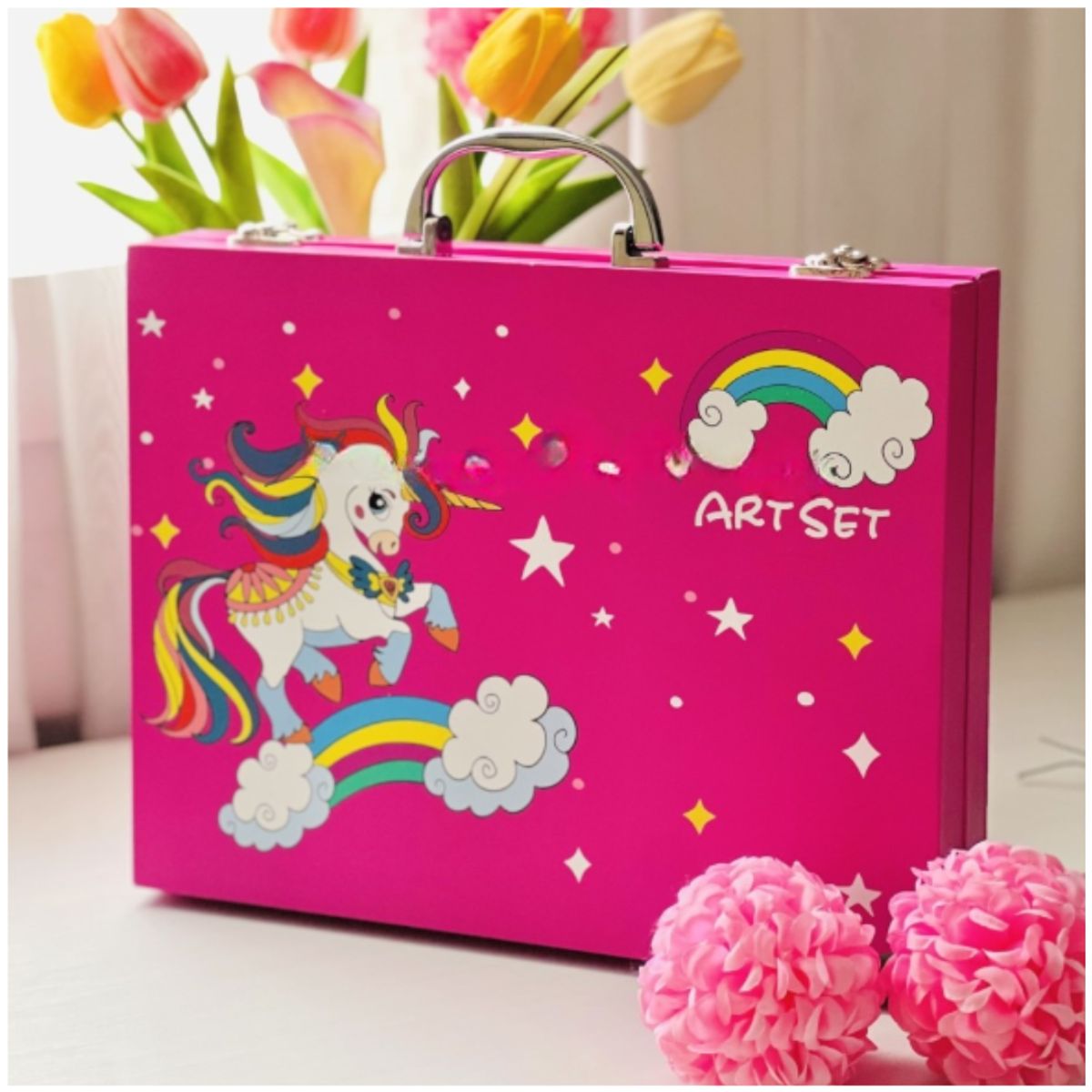 INSPIRA MARKET - Set de Arte Set lápices de Colores Acuarelas 68 pzs