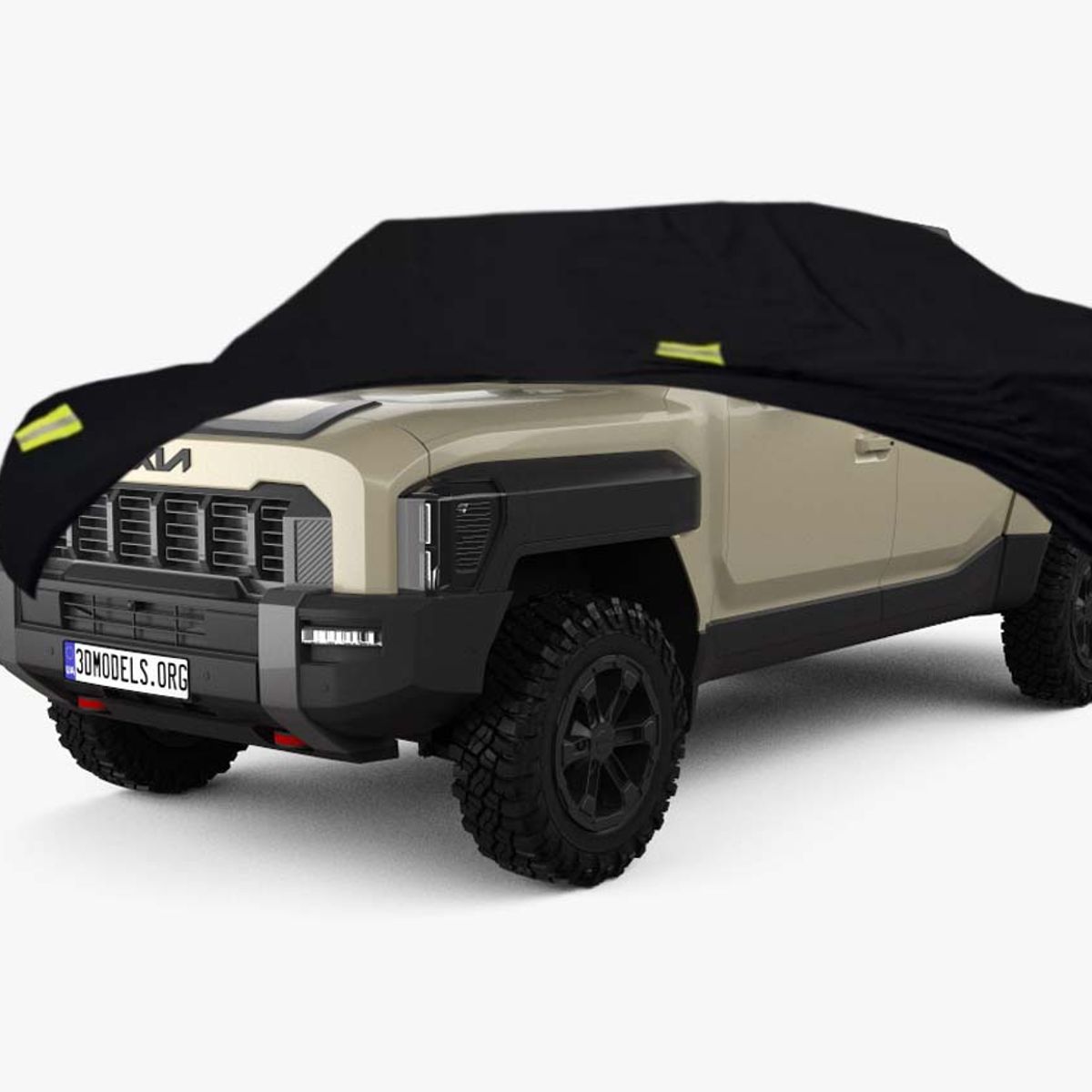 Cobertor Camioneta Pick Up Kia Tasman Impermeable Funda Premium Negro, marca FUNCOVER - Foto Principal