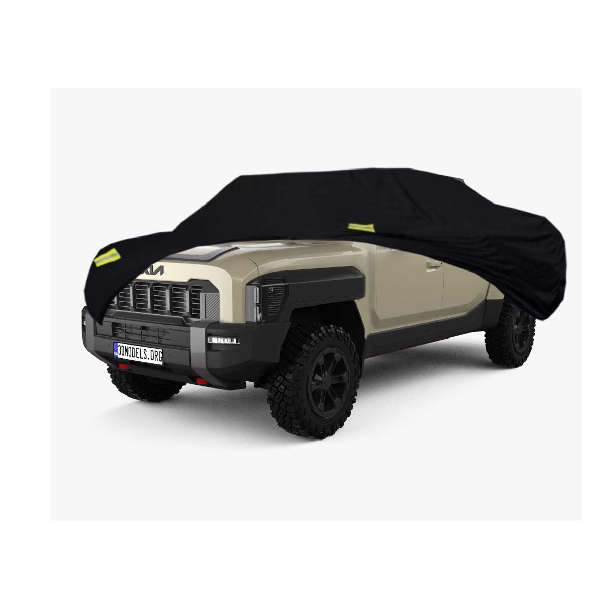 Cobertor Camioneta Pick Up Kia Tasman Impermeable Funda Premium Negro, marca FUNCOVER - Foto Principal