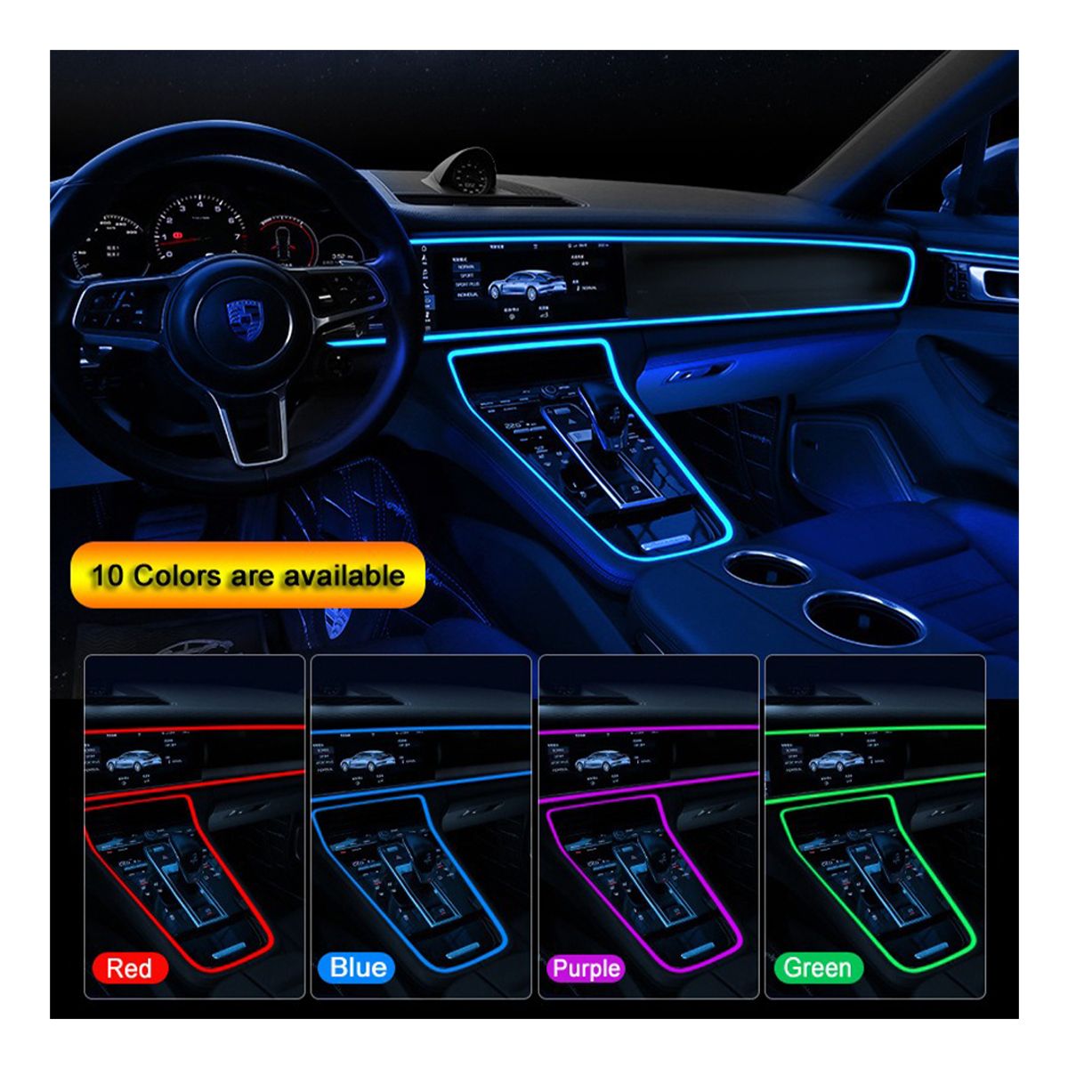 GENERICO - Luces Led en Tira Neón para Tablero 4mts Lila
