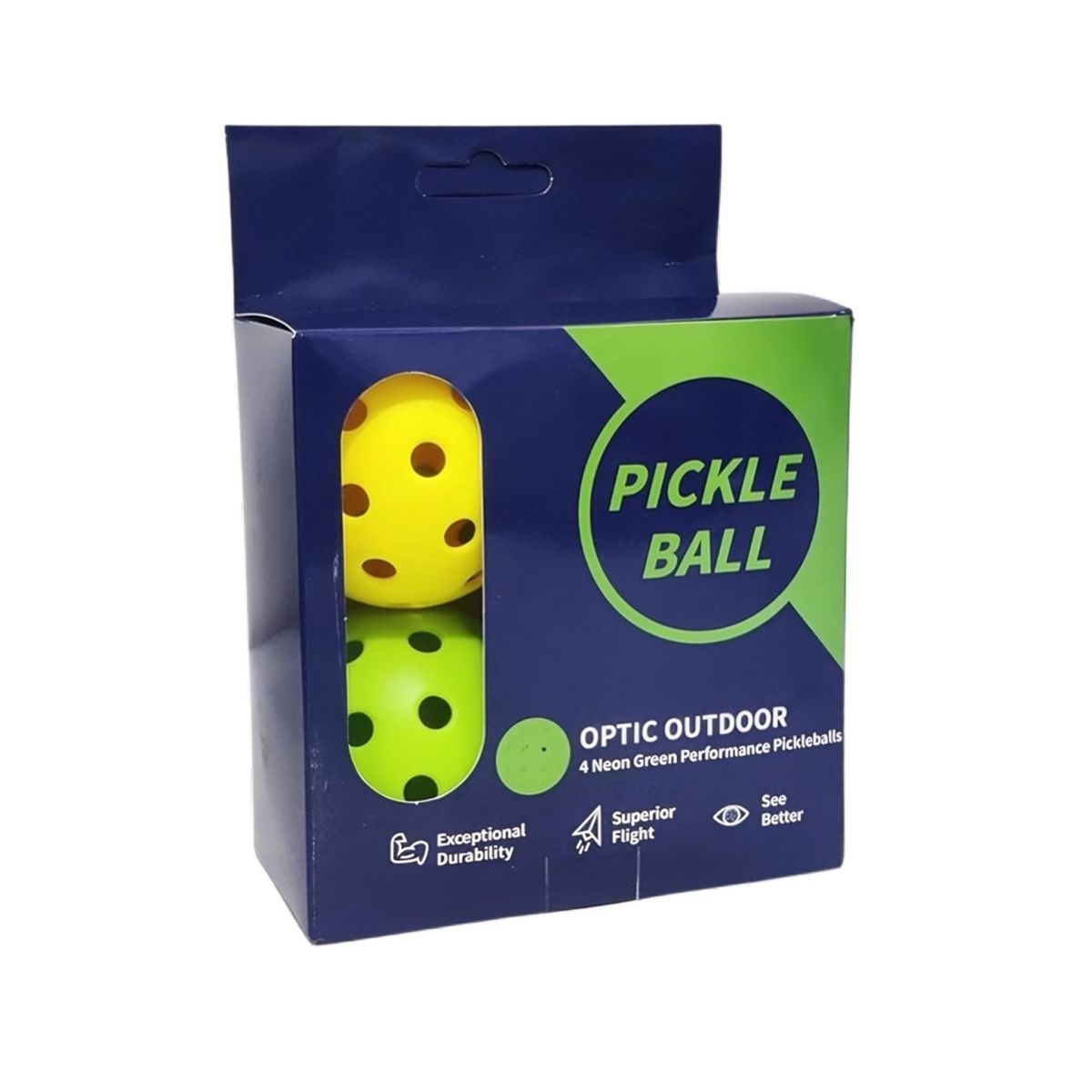 GENERICO - PELOTAS DE PICKLEBALL X 4 UNIDADES BÁSICO EN CAJA