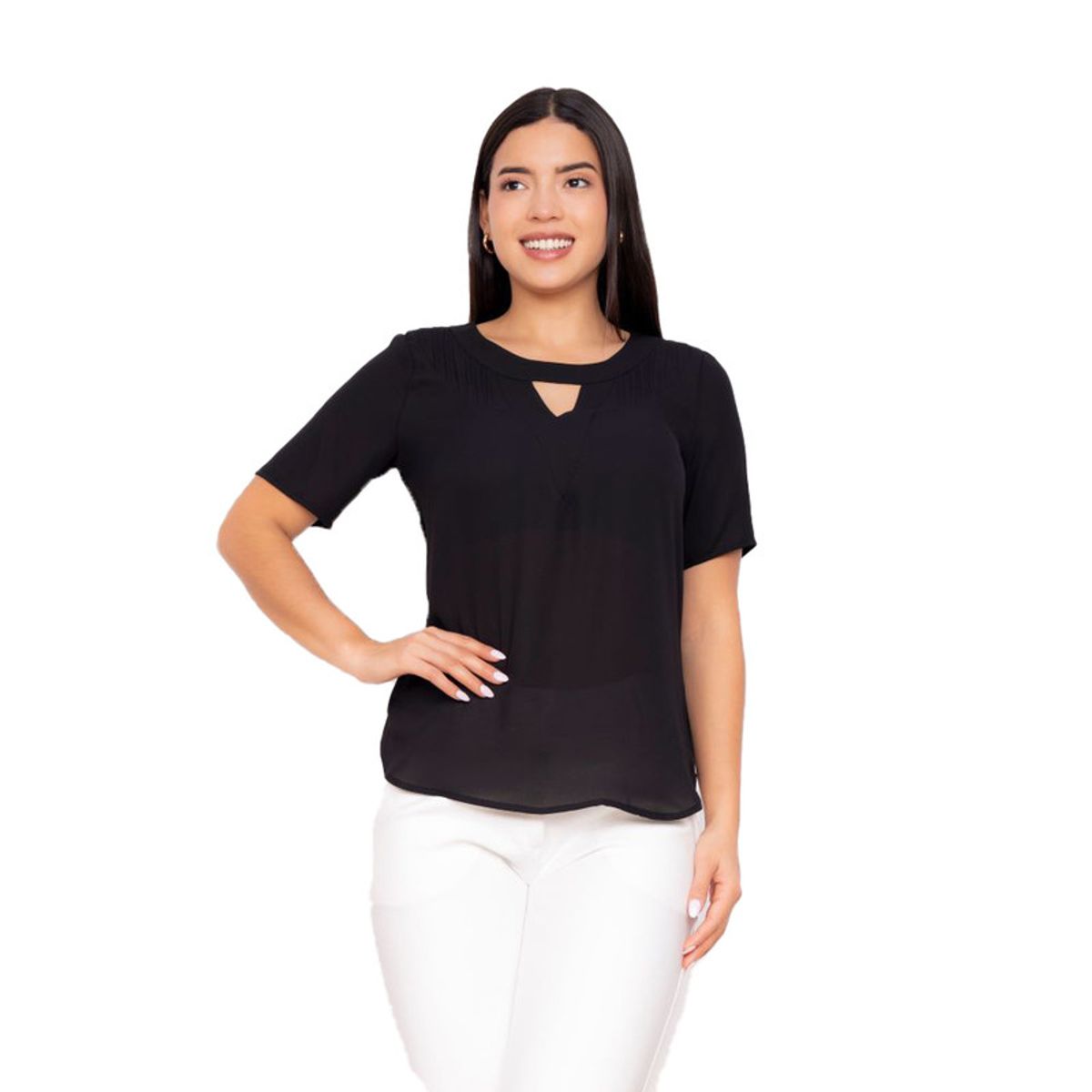VICCI - Blusa mc Kariel Vicci gasa crepe negro ce