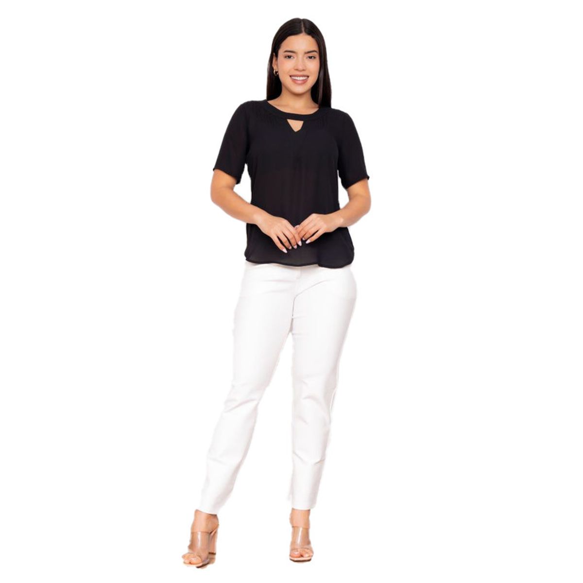 VICCI - Blusa mc Kariel Vicci gasa crepe negro ce