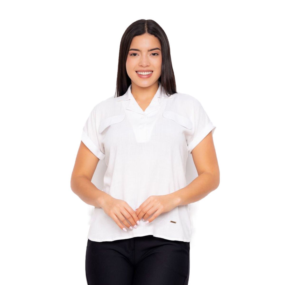 VICCI - Blusa mc Lorellei Vicci lino perla ce