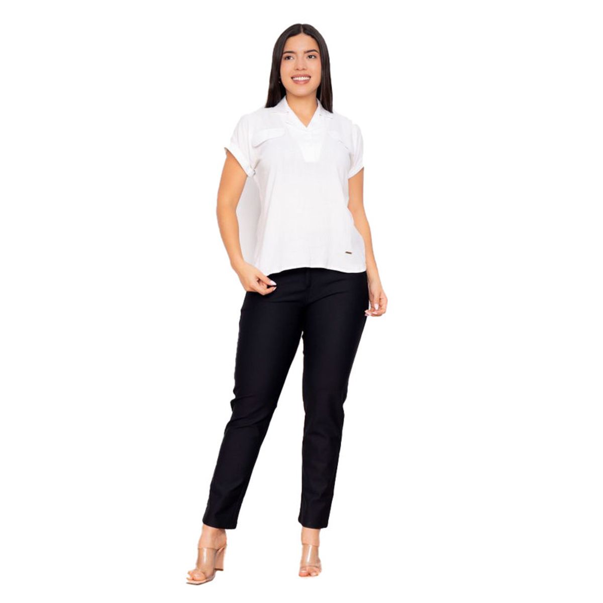 VICCI - Blusa mc Lorellei Vicci lino perla ce