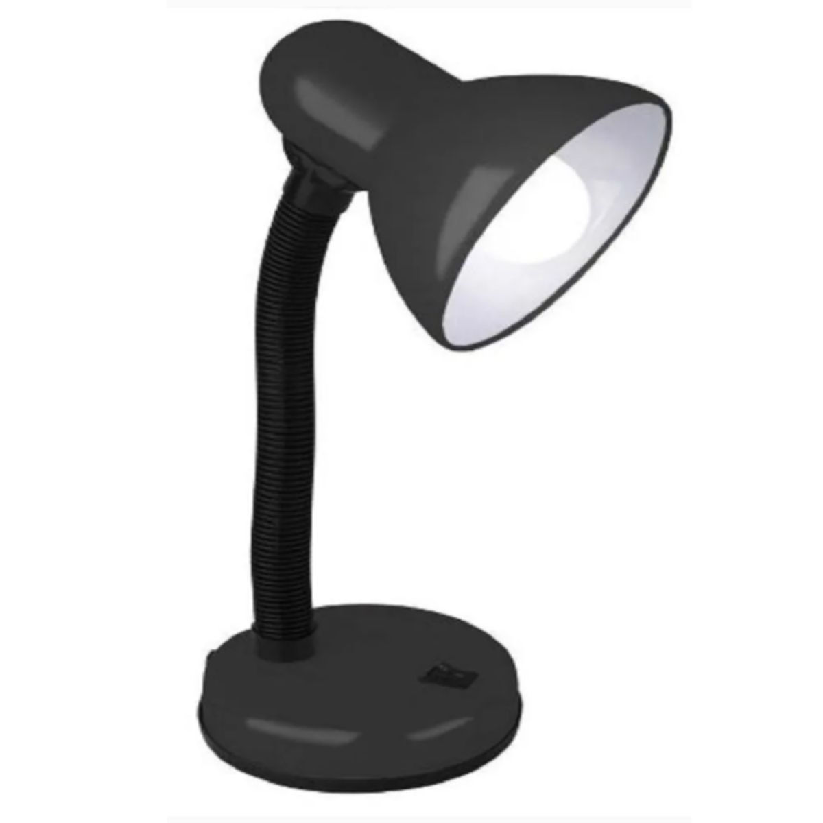 GENERICO - Lampara de Escritorio o Mesa de Noche Flexible E27 Negro Y Blanco
