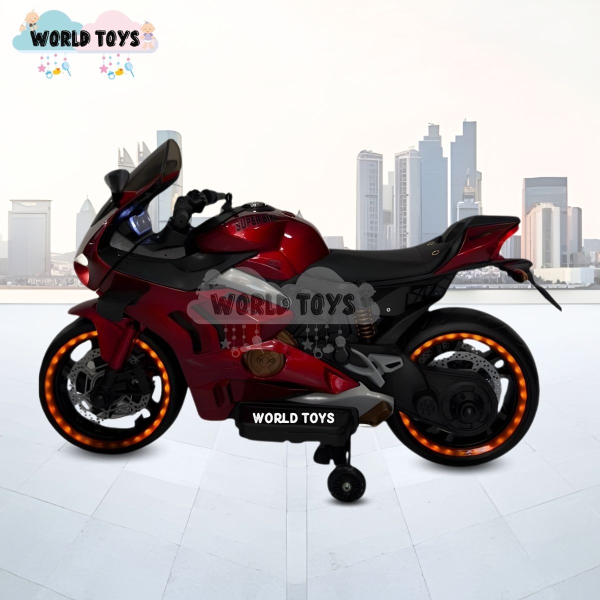 BABY - Moto a Batería para Niños «PANIGALE» de Lujo Red