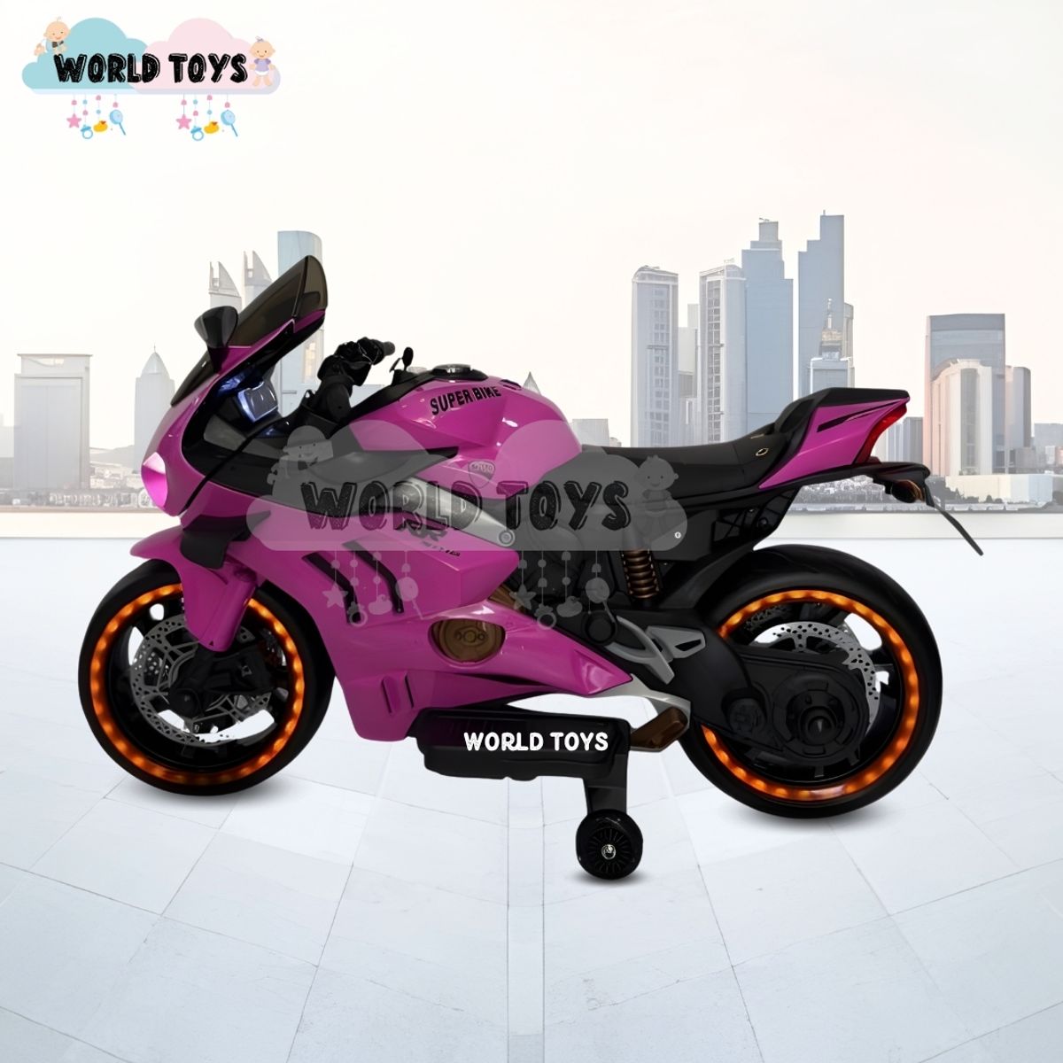 BABY - Moto a Batería para Niños «PANIGALE» de Lujo Pink