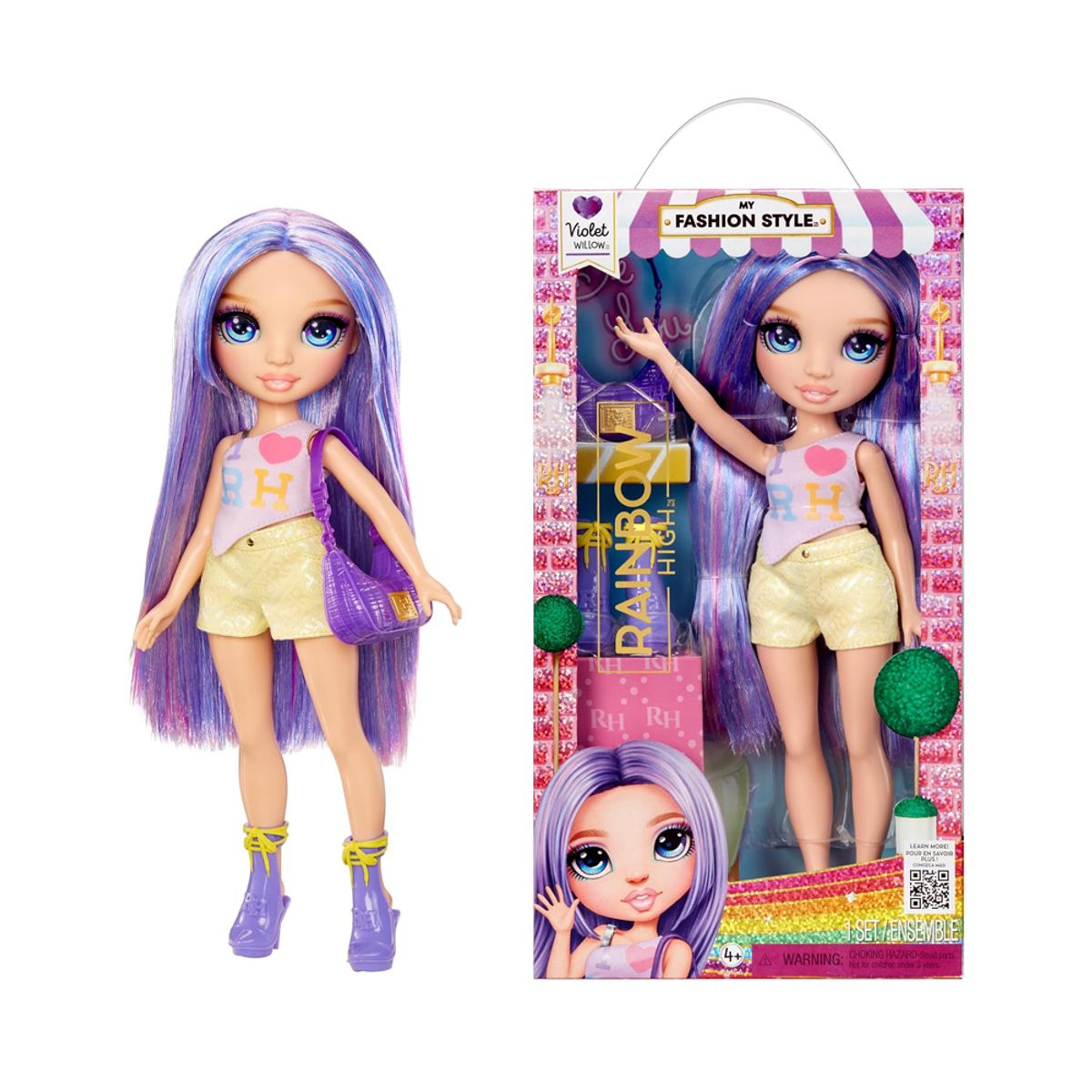 GENERICO - Muñeca Rainbow High My Fashion Style Violet Purple 11