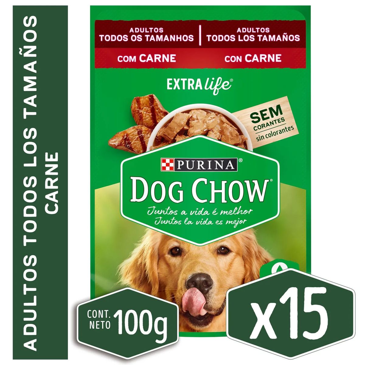 DOG CHOW - COMIDA HÚMEDA PARA PERRO DOG CHOW ADULTO CARNE 15x100GR