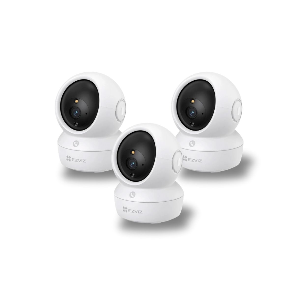 Ezviz - KIT 3 CAMARAS DE SEGURIDAD EZVIZ PARA INTERIORES H6C PRO 2K 3MP