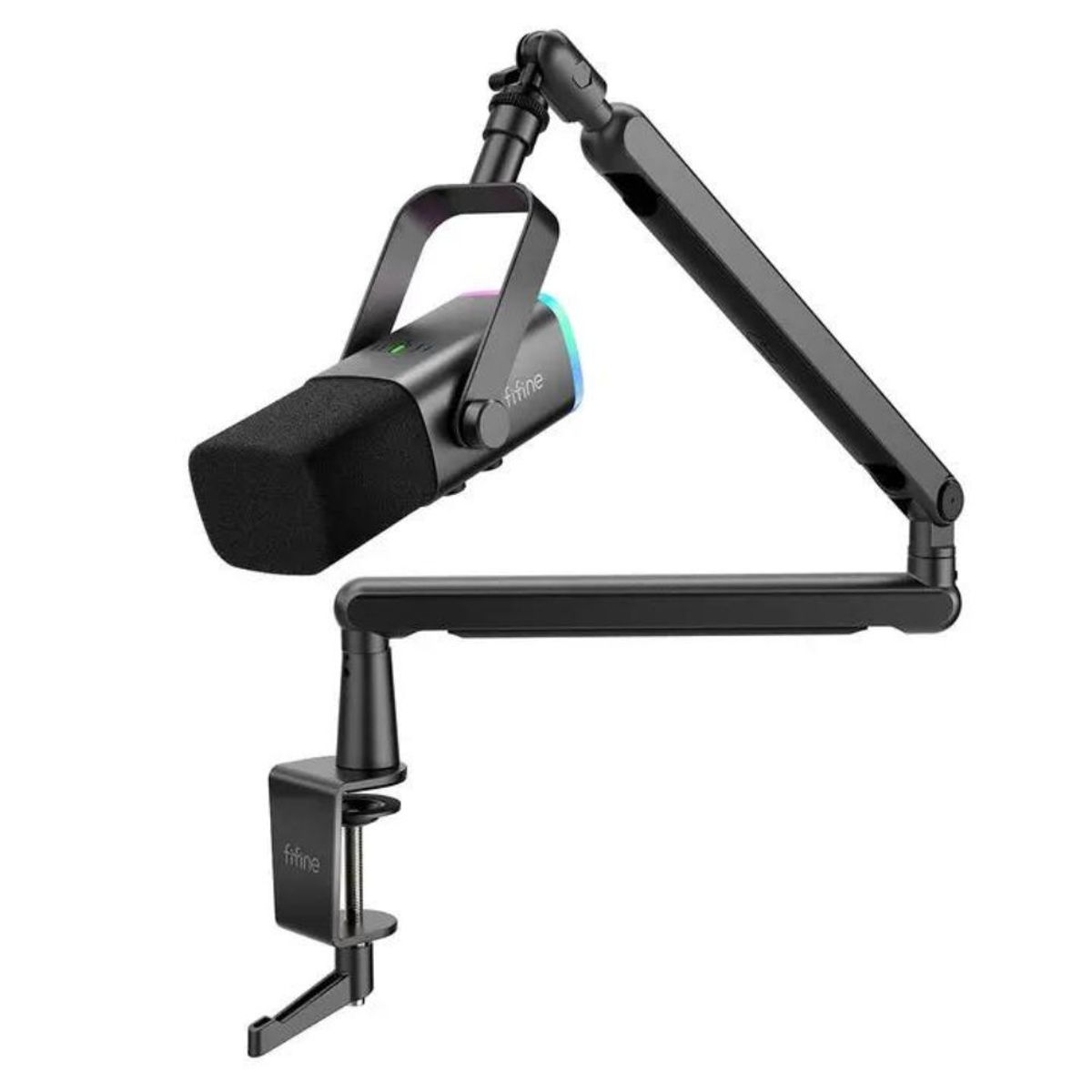 FIFINE - Fifine - Micrófono Ampligame TAM8 XLRUSB Incluye Brazo - Negro