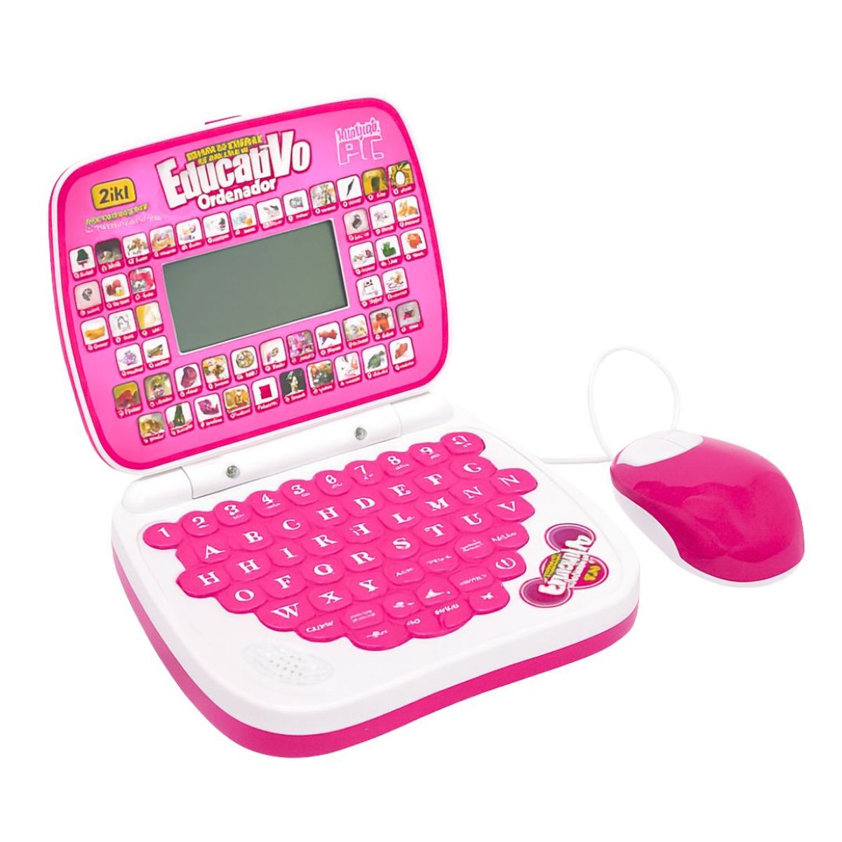 GENERICO - Laptop Educativa para Niños Bilingüe Inglés–Español con 36 Actividades, Pantalla y Ratón Funcional