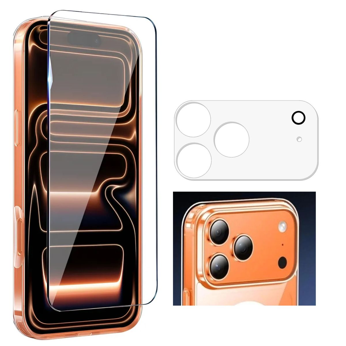 GENERICO - Protector de Pantalla + Cámara Para iPhone 17 Pro