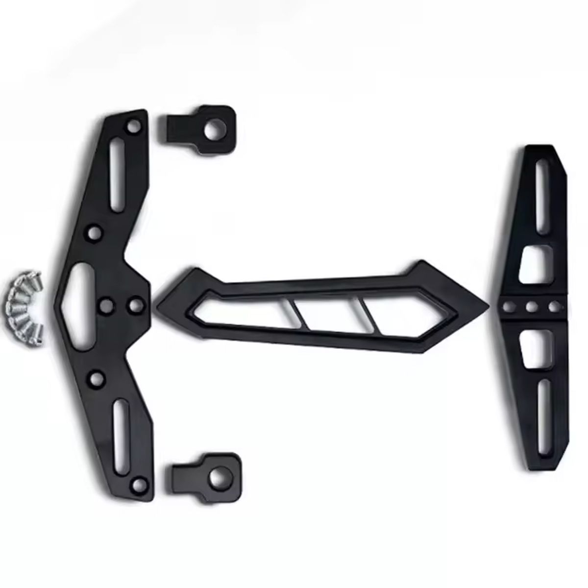 Porta Placa Universal Para Moto Armable De Aluminio Negro, marca GENERICO - Foto 2