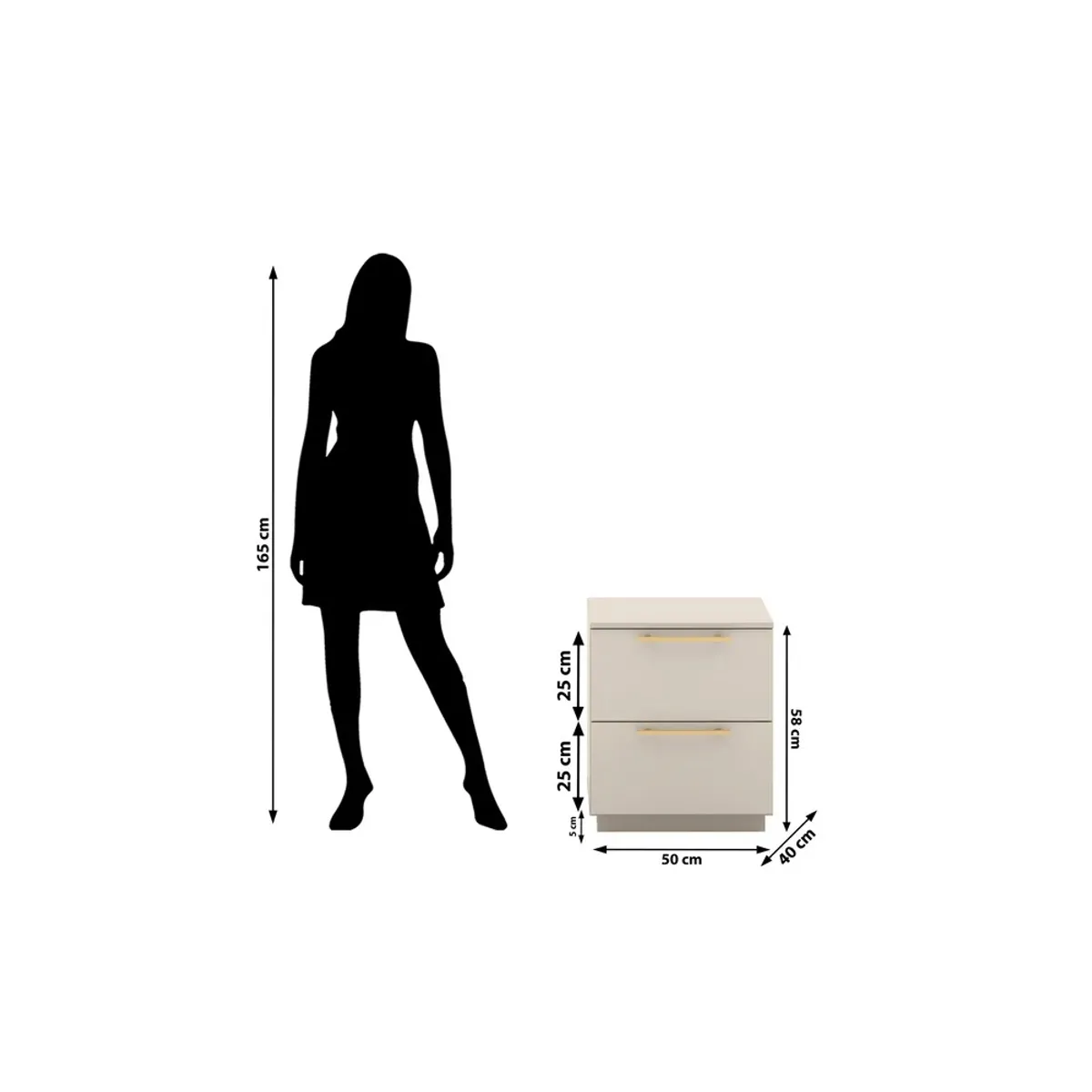 TU MESITA - Mesa de Noche Minimalista Chad Color Capri TU MESITA