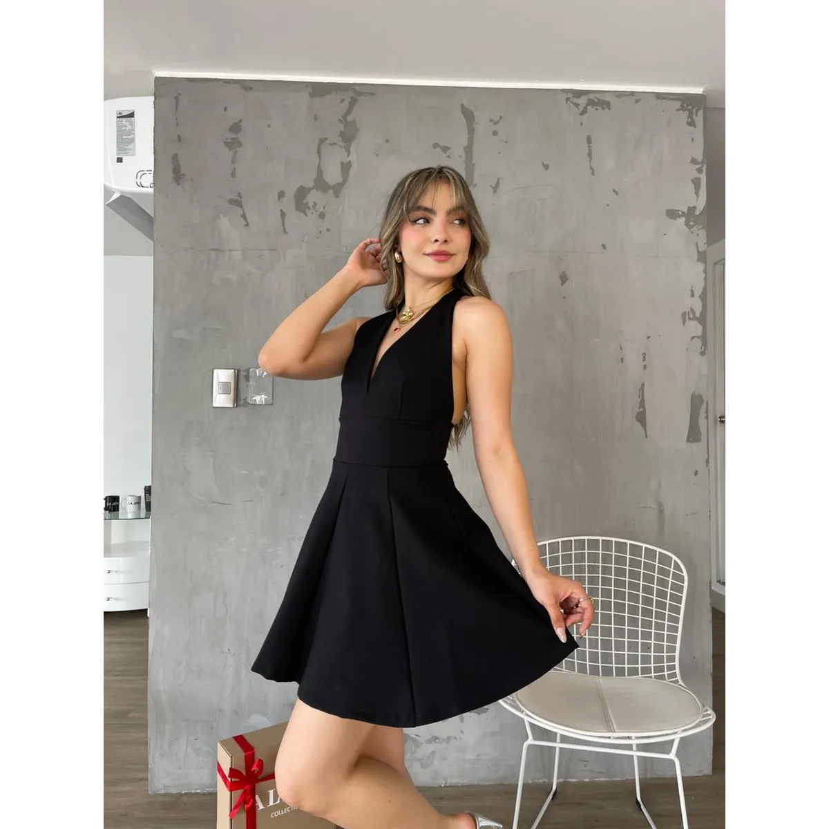 ALLEZ COLLECTION - VESTIDO LISA MUJER ELEGANTE CASUAL