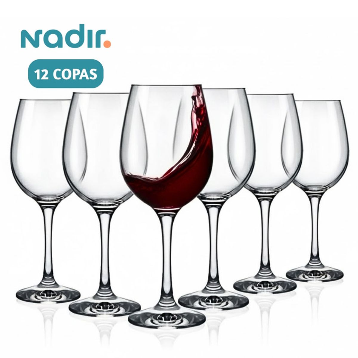 NADIR - Set de Copas para Vino 385ml Pack x12 Copas Nadir