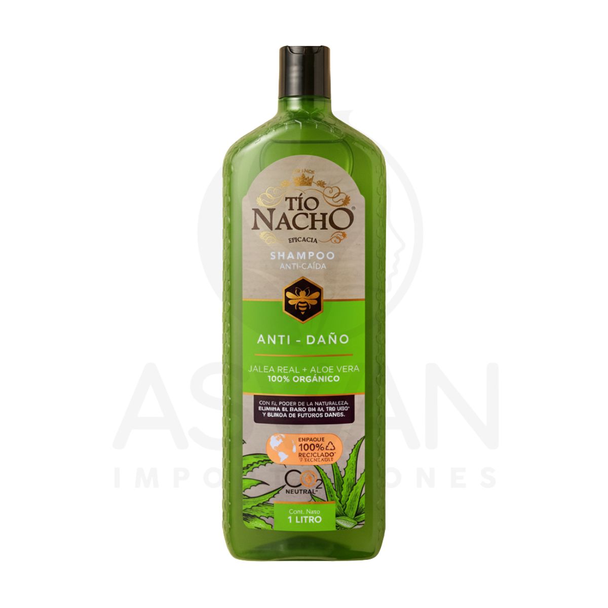 GENERICO - Shampoo Anti-Daño Aloe Vera 1 Lt - TIO NACHO