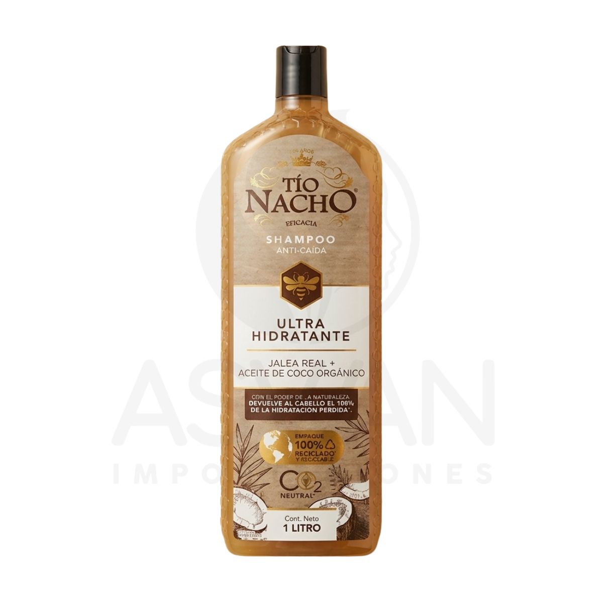 GENERICO - Shampoo Ultra Hidratante Aceite de Coco 1 Lt - TIO NACHO
