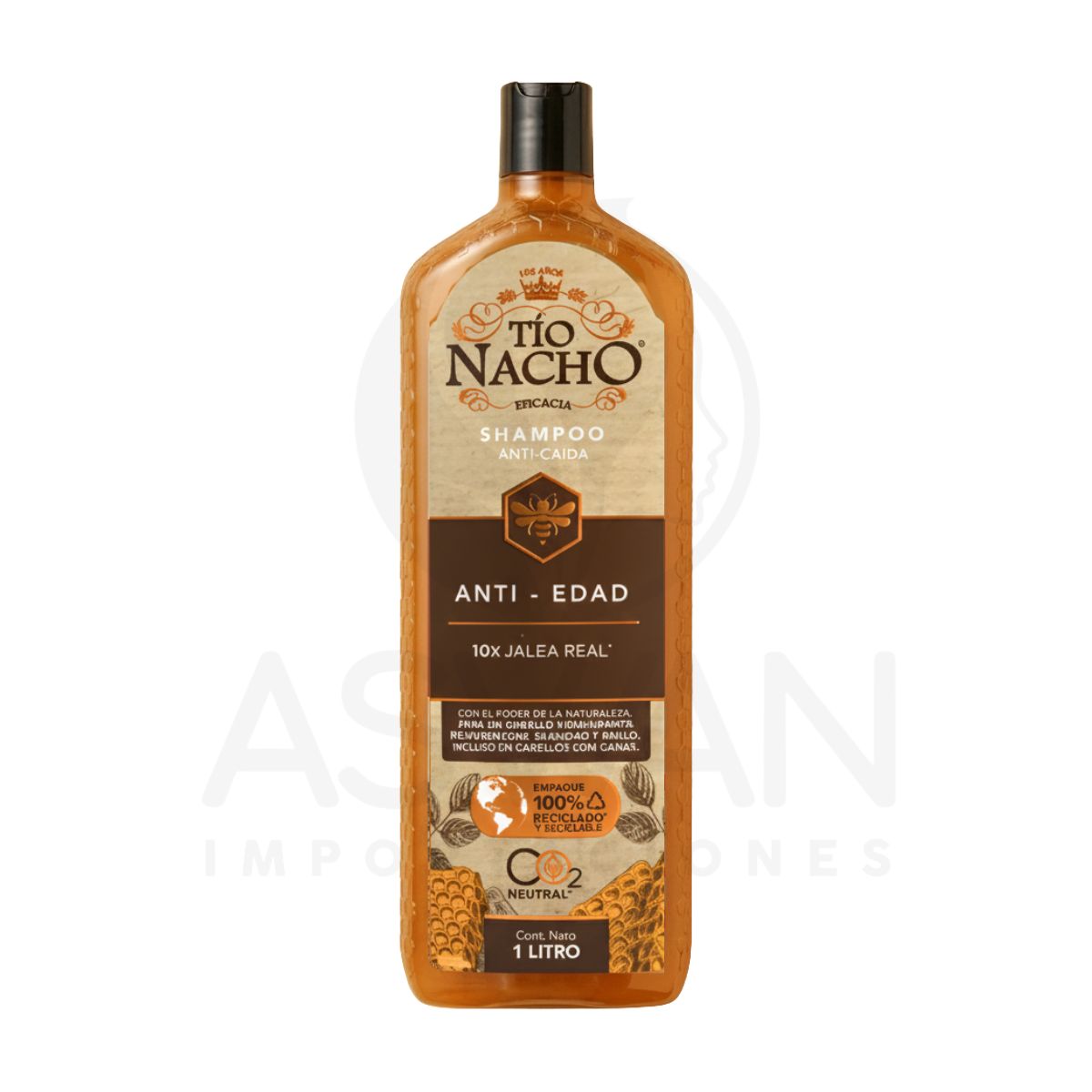 GENERICO - Shampoo Anti-Edad x10 Jalea real 1 Lt - TIO NACHO