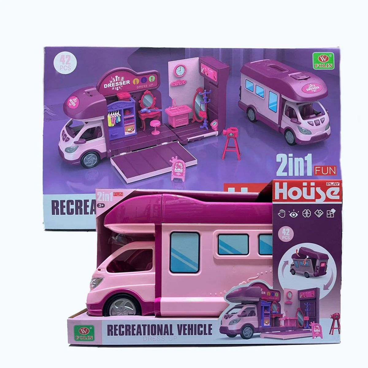 GENERICO - Juguete Carro Camper Recreacional Musical 2 en 1