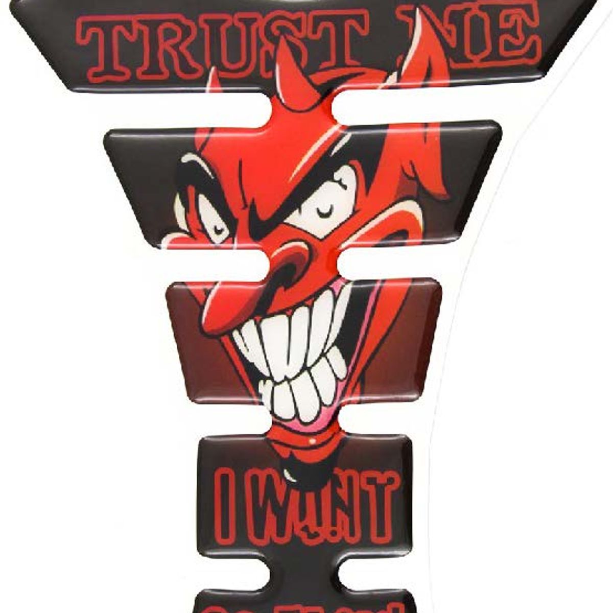 GENERICO - Stiker Protector De Tanque 3D  Logo De Diablo Para Moto