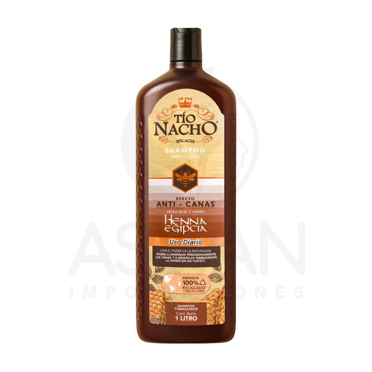 GENERICO - Shampoo Anti-Canas Henna Egipcia 1 Lt - TIO NACHO