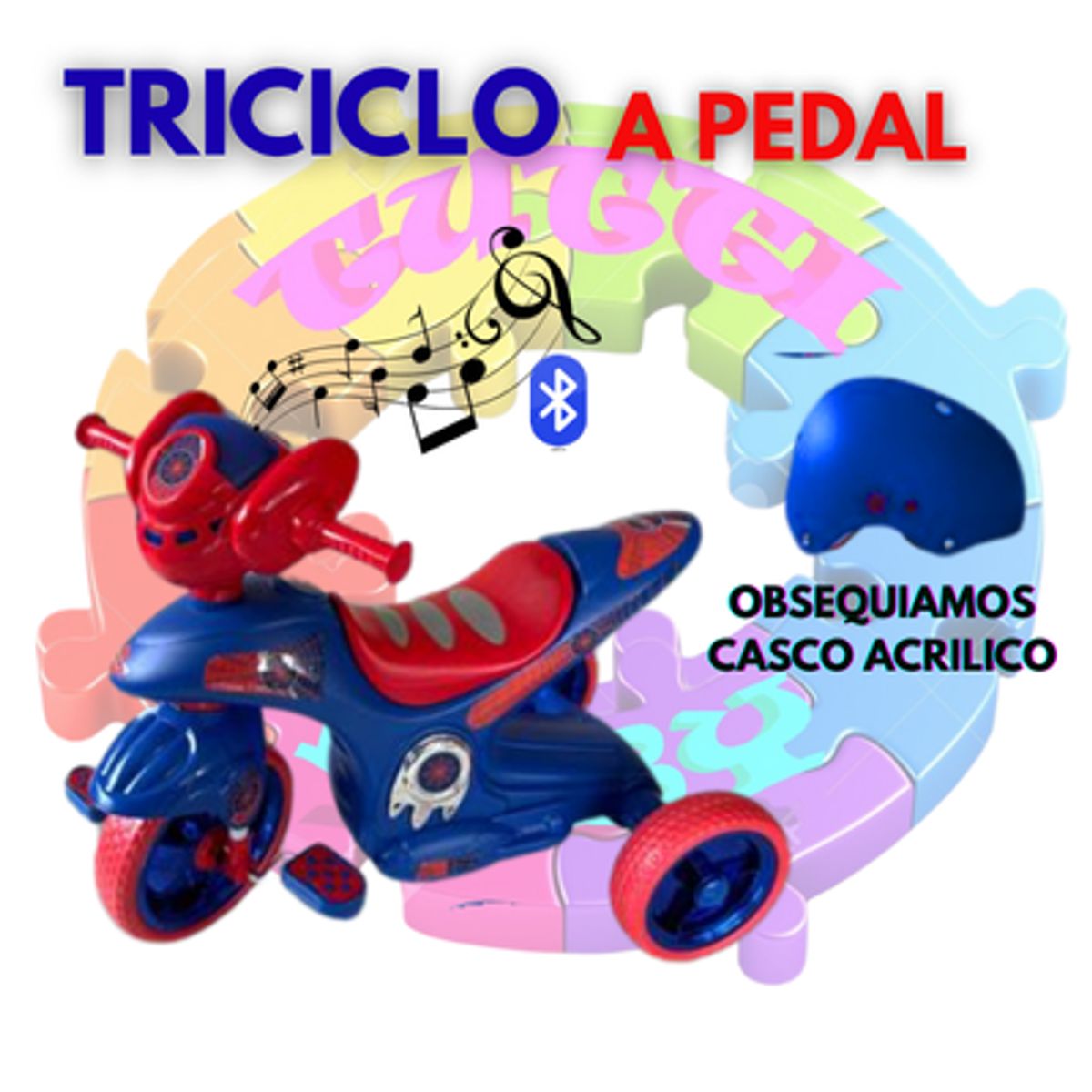 OKA - TRICICLO A PEDAL + OBSEQUIO CASCO DE ACRILICO