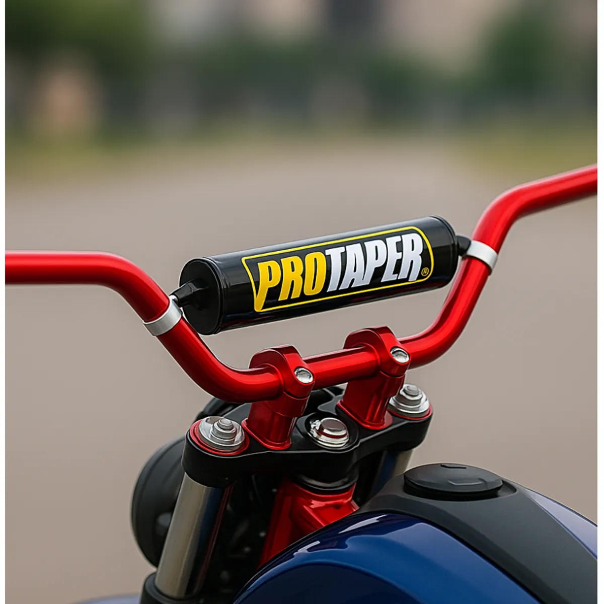 GENERICO - Timón ProTaper Azul 79cm Moto Deportivo Rojo