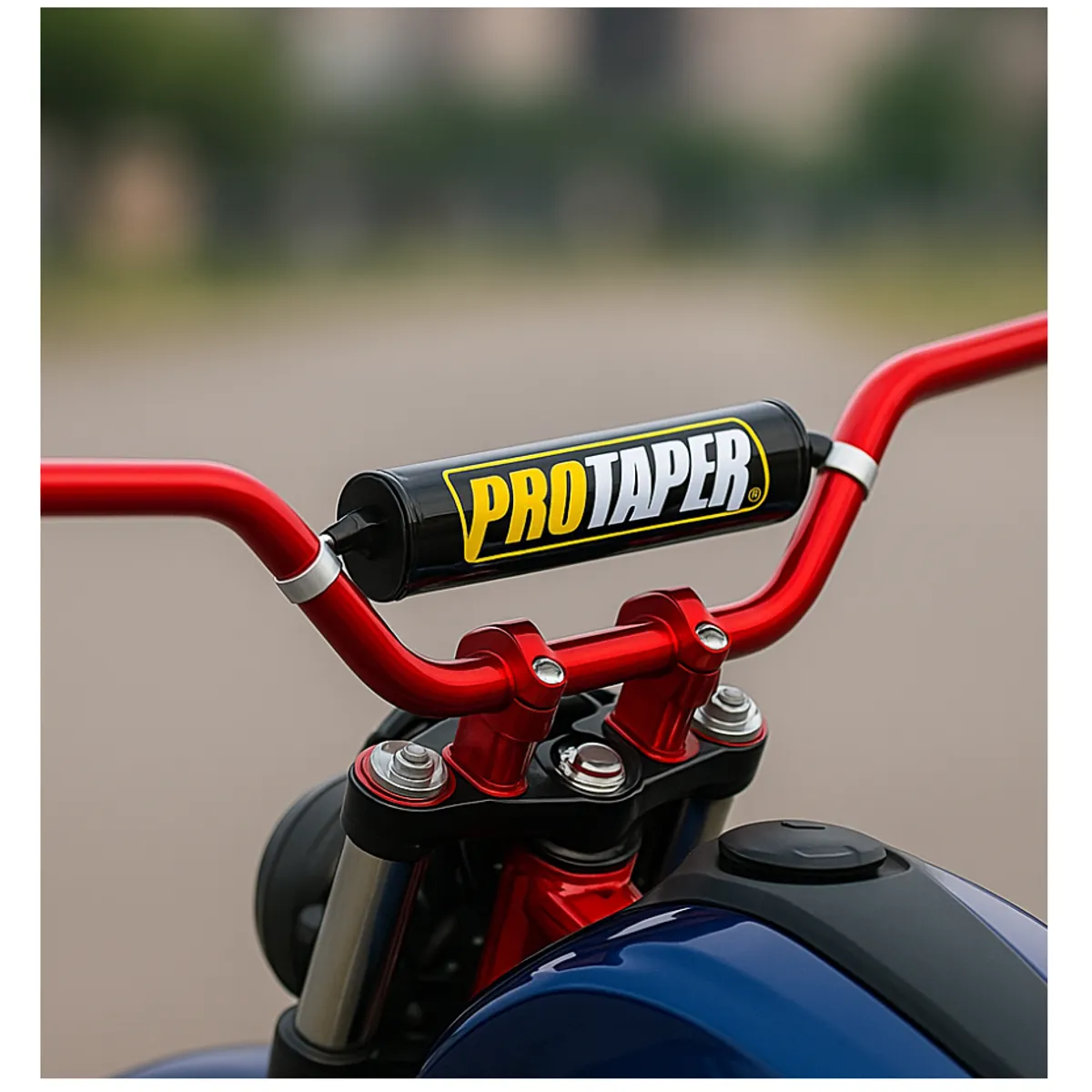 GENERICO - Timón ProTaper Azul 79cm Moto Deportivo Rojo