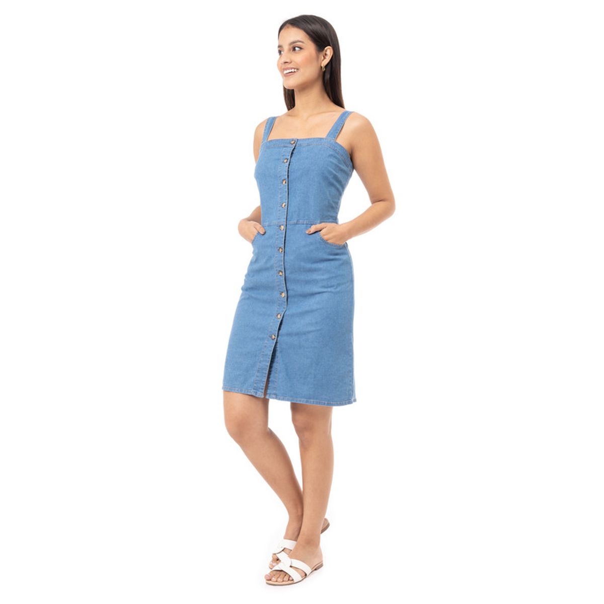 PIONIER - Vestido Denim Stretch Mujer Aisheh Pionier